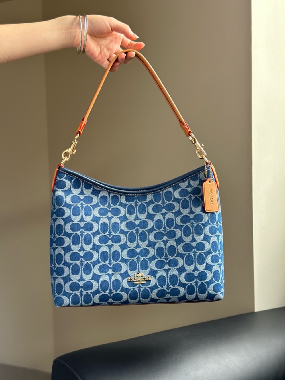 Coach Laurel Shoulder Bag In Signature Denim